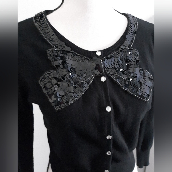 VTG Y2K XX1 Sequin Crop Cardigan - Picture 2 of 5